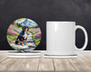 Greater Swiss Mountain Dog Spring Path Large Sandstone Absorbent Round Coasters Pack of 4 product image at NuMercy 2