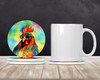 Hippie Animal Rooster Large Sandstone Absorbent Round Coasters Pack of 4 DAC4039 product image at NuMercy 2