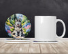 Alaskan Malamute Spring Garden Large Sandstone Absorbent Round Coasters Pack of 4 product image at NuMercy 2