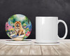 Chow Chow Spring Path Large Sandstone Absorbent Round Coasters Pack of 4 DAC6599 product image at NuMercy 2