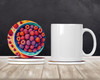 Colorful Raspberries Large Sandstone Absorbent Round Coasters Pack of 4 product image at NuMercy 2