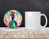 Hippie Animal Peacock Large Sandstone Absorbent Round Coasters Pack of 4 DAC4021 product image at NuMercy 2
