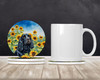 Cocker Spaniel in Sunflowers Large Sandstone Absorbent Round Coasters Pack of 4 DAC6060 product image at NuMercy 2