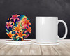Colorful Lilies Large Sandstone Absorbent Round Coasters Pack of 4 DAC1971 product image at NuMercy 2