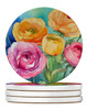 Ranunculus in Watercolor Large Sandstone Absorbent Round Coasters Pack of 4 DAC1603 product image at NuMercy