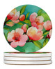 Delaware Peach Blossom in Watercolor Large Sandstone Absorbent Round Coasters Pack of 4 DAC1635 product image at NuMercy