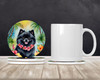 Pomeranian Luau Large Sandstone Absorbent Round Coasters Pack of 4 DAC6494 product image at NuMercy 2