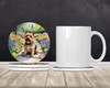 Norwich Terrier Spring Path Large Sandstone Absorbent Round Coasters Pack of 4 product image at NuMercy 2