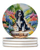 Cocker Spaniel Spring Path Large Sandstone Absorbent Round Coasters Pack of 4 DAC6604 product image at 