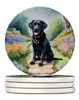 Labrador Retriever Spring Path Large Sandstone Absorbent Round Coasters Pack of 4 DAC6662 product image at NuMercy