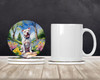 Pit Bull Terrier Spring Path Large Sandstone Absorbent Round Coasters Pack of 4 DAC6687 product image at NuMercy 2