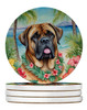 Mastiff Luau Large Sandstone Absorbent Round Coasters Pack of 4 product image at NuMercy