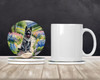 Norwegian Elkhound Spring Path Large Sandstone Absorbent Round Coasters Pack of 4 product image at NuMercy 2
