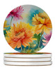 Chrysanthemums in Watercolor Large Sandstone Absorbent Round Coasters Pack of 4 DAC1550 product image at NuMercy