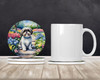 Shih Tzu Spring Path Large Sandstone Absorbent Round Coasters Pack of 4 DAC6717 product image at NuMercy 2