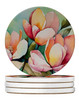 Mississippi Magnolia in Watercolor Large Sandstone Absorbent Round Coasters Pack of 4 DAC1676 product image at NuMercy