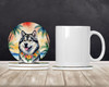 Alaskan Malamute Luau Large Sandstone Absorbent Round Coasters Pack of 4 product image at NuMercy 2