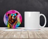 Hippie Animal Grizzly Bear Large Sandstone Absorbent Round Coasters Pack of 4 DAC3990 product image at NuMercy 2