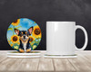 Chihuahua in Sunflowers Large Sandstone Absorbent Round Coasters Pack of 4 DAC6052 product image at NuMercy 2
