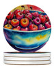 Colorful Cherries Large Sandstone Absorbent Round Coasters Pack of 4 DAC1847 product image at NuMercy