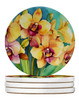Orchids in Watercolor Large Sandstone Absorbent Round Coasters Pack of 4 DAC1558 product image at NuMercy