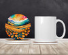 Colorful California poppies Large Sandstone Absorbent Round Coasters Pack of 4 product image at NuMercy 2