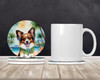 Papillon Luau Large Sandstone Absorbent Round Coasters Pack of 4 DAC6486 product image at NuMercy 2