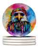 Hippie Animal Eagle Large Sandstone Absorbent Round Coasters Pack of 4 product image at NuMercy