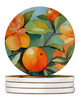 Florida Orange Blossom in Watercolor Large Sandstone Absorbent Round Coasters Pack of 4 DAC1638 product image at NuMercy
