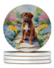 Dogue de Bordeaux Spring Path Large Sandstone Absorbent Round Coasters Pack of 4 product image at NuMercy