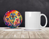 Colorful Iris Large Sandstone Absorbent Round Coasters Pack of 4 DAC1968 product image at NuMercy 2