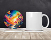 Colorful Freesia Large Sandstone Absorbent Round Coasters Pack of 4 product image at NuMercy 2