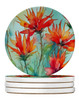 Wyoming Indian Paintbrush in Watercolor Large Sandstone Absorbent Round Coasters Pack of 4 DAC1718 product image at NuMercy