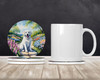 Kuvasz Spring Path Large Sandstone Absorbent Round Coasters Pack of 4 product image at NuMercy 2