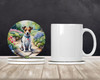 Jack Russell Terrier Spring Path Large Sandstone Absorbent Round Coasters Pack of 4 DAC6654 product image at NuMercy 2