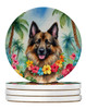 Belgian Tervuren Luau Large Sandstone Absorbent Round Coasters Pack of 4 product image at NuMercy