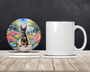 Miniature Pinscher Spring Path Large Sandstone Absorbent Round Coasters Pack of 4 product image at NuMercy 2