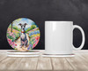 Italian Greyhound Spring Path Large Sandstone Absorbent Round Coasters Pack of 4 product image at NuMercy 2