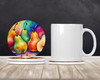 Colorful Pears Large Sandstone Absorbent Round Coasters Pack of 4 DAC1838 product image at NuMercy 2