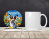Rat Terrier in Sunflowers Large Sandstone Absorbent Round Coasters Pack of 4 product image at NuMercy 2