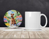 Irish Terrier Spring Path Large Sandstone Absorbent Round Coasters Pack of 4 product image at NuMercy 2