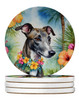 Greyhound Luau Large Sandstone Absorbent Round Coasters Pack of 4 DAC6449 product image at NuMercy