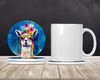 Hippie Animal Llama Large Sandstone Absorbent Round Coasters Pack of 4 DAC4004 product image at NuMercy 2