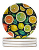 Colorful Lemons Large Sandstone Absorbent Round Coasters Pack of 4 DAC1836 product image at NuMercy
