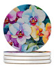 Orchids in Watercolor Large Sandstone Absorbent Round Coasters Pack of 4 DAC1600 product image at NuMercy