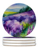 New Hampshire Purple Lilac in Watercolor Large Sandstone Absorbent Round Coasters Pack of 4 DAC1685 product image at NuMercy