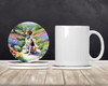 American Foxhound Spring Garden Large Sandstone Absorbent Round Coasters Pack of 4 product image at NuMercy 2