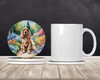 Cocker Spaniel Spring Path Large Sandstone Absorbent Round Coasters Pack of 4 DAC6605 product image at NuMercy 2