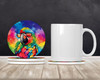 Hippie Animal Parrot Large Sandstone Absorbent Round Coasters Pack of 4 DAC4020 product image at NuMercy 2