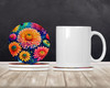 Colorful Chrysanthemums Large Sandstone Absorbent Round Coasters Pack of 4 DAC1943 product image at NuMercy 2